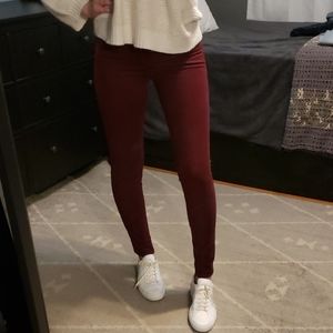 Hollister Burgundy Skinny Jeggings